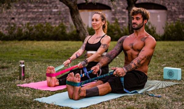 Protahovací pásky na jógu