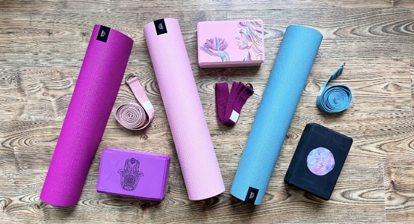 Multipack set s podložkou a pomůckami na jógu pro začátečníky