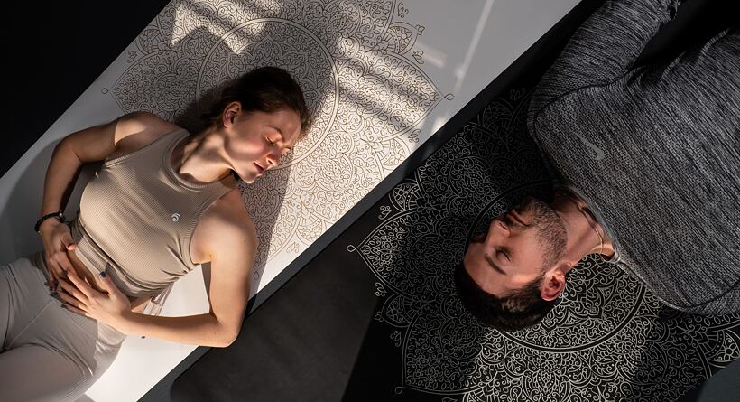 Designové podložky na jógu mandala Yin Yang