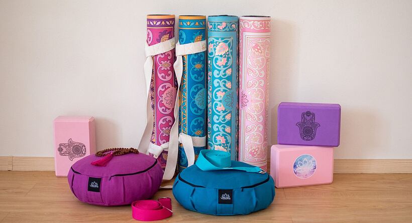 Multipack set s designovou podložkou a pomůckami na jógu