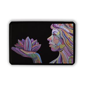 Cihlička na jógu černá LOTUS BLOSSOM