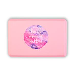 Cihlička na jógu růžová EVERY MOMENT MATTERS