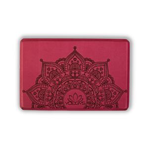 Cihlička na jógu pudrová/bordo MANDALA