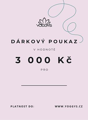 Dárkový poukaz v hodnotě 3000 Kč