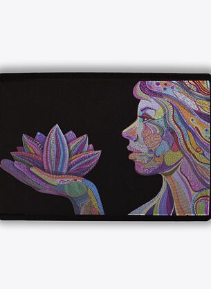 Cihlička na jógu černá LOTUS BLOSSOM