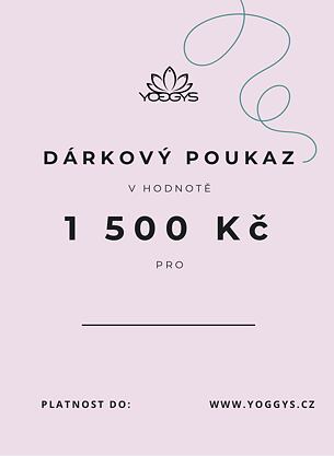 Dárkový poukaz v hodnotě 1500 Kč