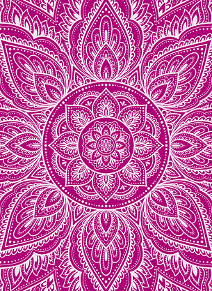 Podložka na cvičení purpurová MANDALA