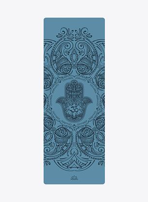 Neklouzavá podložka na jógu HAMSA DARK BLUE