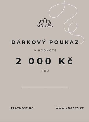 Dárkový poukaz v hodnotě 2000 Kč