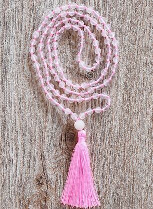 Meditační mala - Růženín se stříbrným logem (Ag 925/1000)