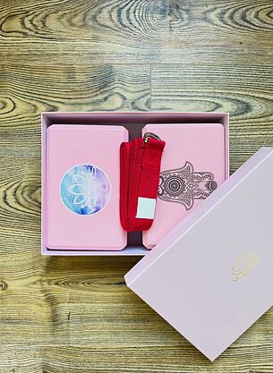 Dárkový set s jógovými bločky a páskem PINK BLOCK růžová