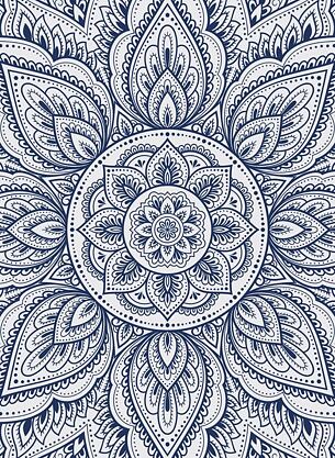 Podložka na cvičení bílá MANDALA