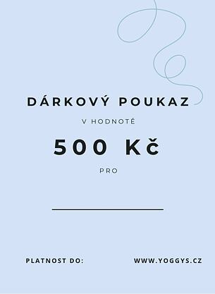 Dárkový poukaz v hodnotě 500 Kč