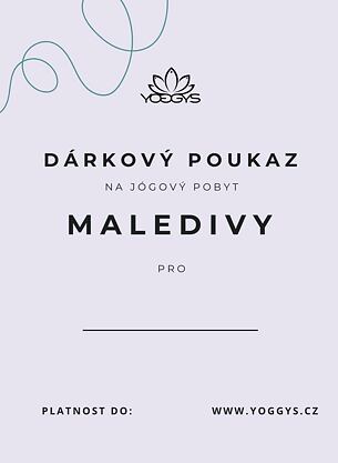Dárkový voucher na pobyt s jógou na Maledivách