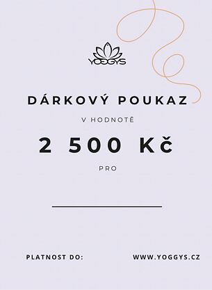 Dárkový poukaz v hodnotě 2500 Kč