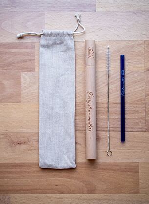 Skleněné brčko 8 mm MODRÉ