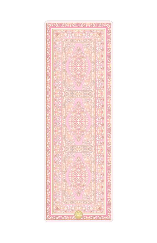 GOLDEN DREAMS podložka na jógu v designu orientálního koberce v barvě růžové