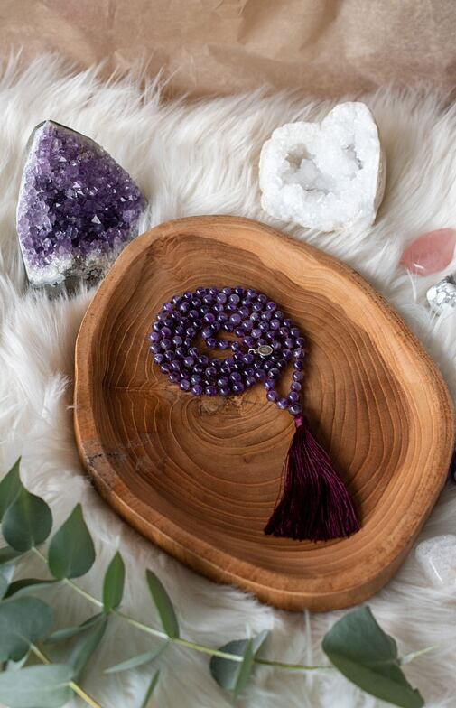 Meditační mala - ametyst