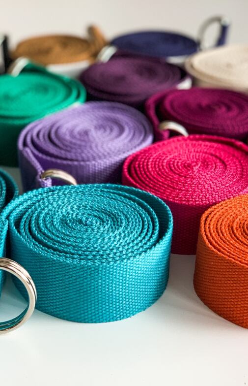 YOGGYS - STRETCHING STRAP jógový popruh [KRÉMOVÁ]