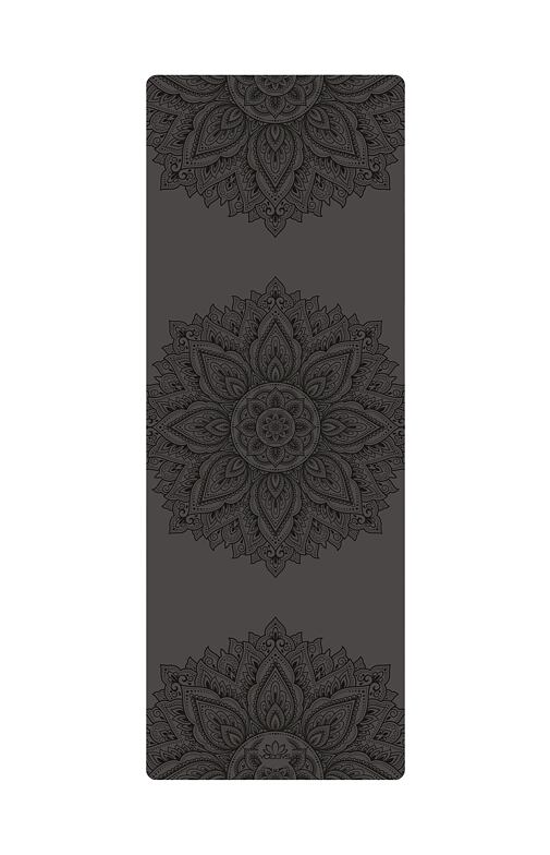 Neklouzavá profesionální podložka na jógu MANDALA BLACK černá s mandalou