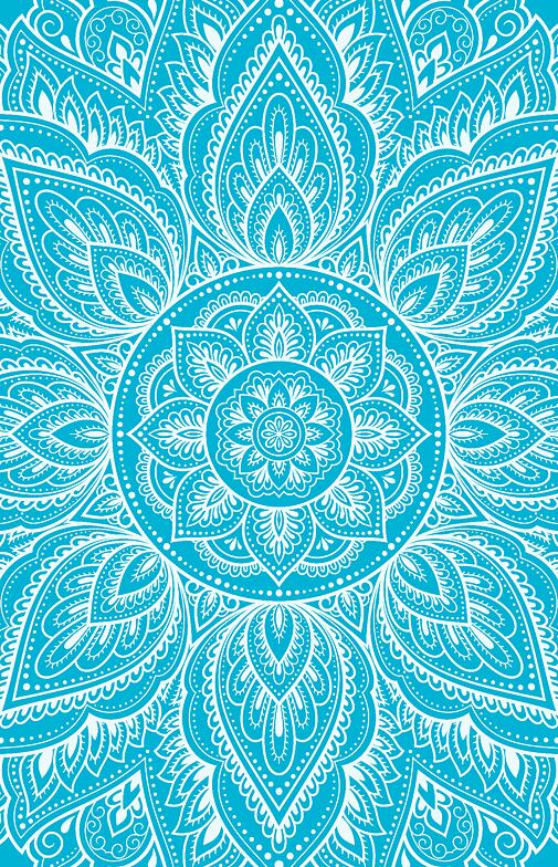 Podložka na cvičení petrolejová MANDALA