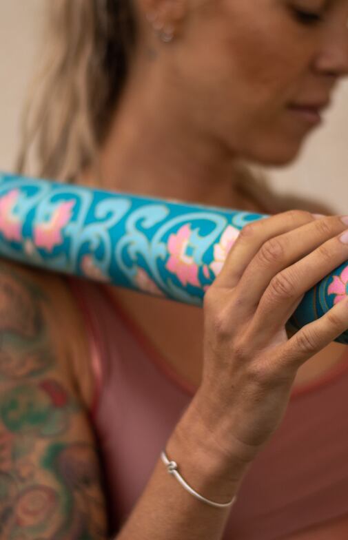 jógová podložka orientální koberec na jógu v barvě tyrkysové