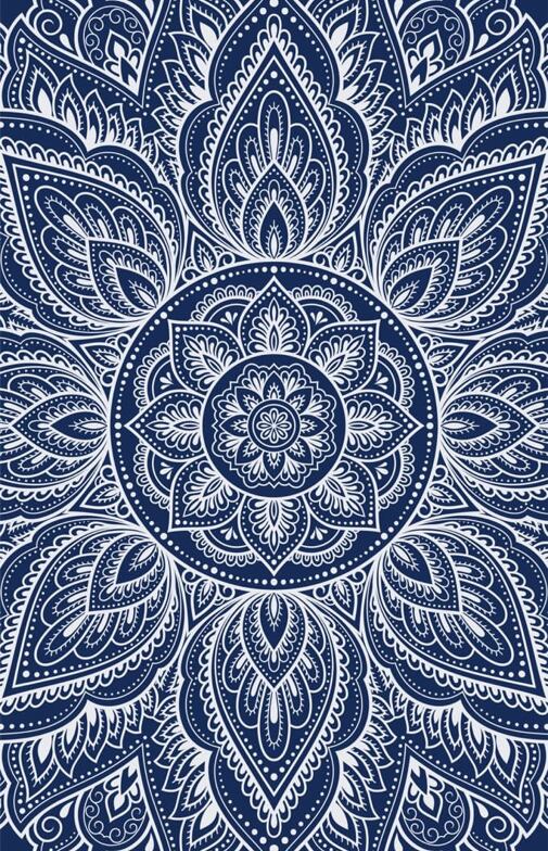 Podložka na cvičení královská modrá MANDALA