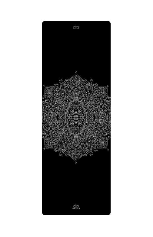 MANDALA SILVER, jógová podložka, profesionální podložka na jógu, jógamatka, black and white, černá a bílá, ying and yang