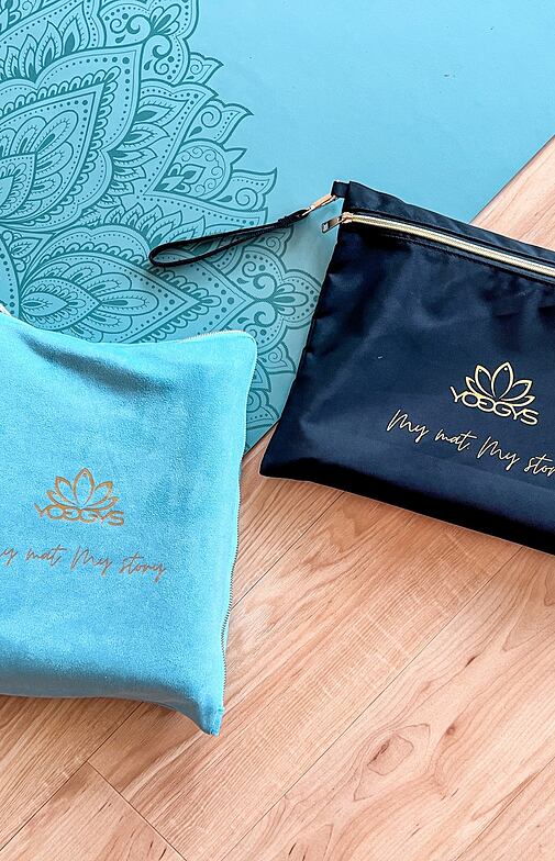 Luxusní přenosná taška na cestovní podložku černá a tyrkysová