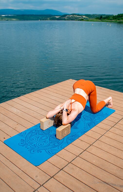 cihličky na cvičení korkové s mandalou YOGGYS