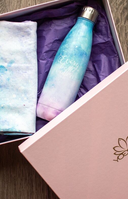 dárkový set, vánoční set, vánoční balení, eko láhev, ručník