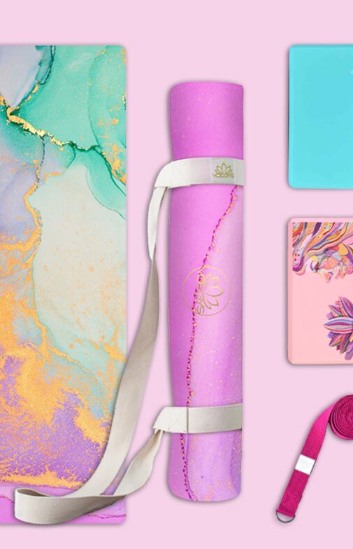 MULTIPACK SET NA JÓGU DESIGN SHINE BRIGHT set na jógu s podložkou a pomůckami na cvičení