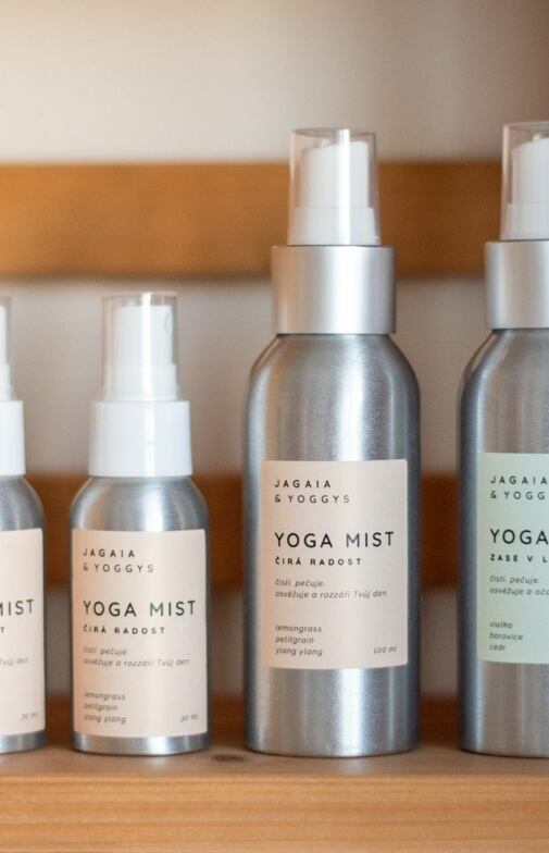 Aromaterapeutický sprej, Yoga mist, čistící sprej na podložku 
