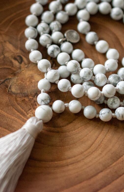Meditační mala - magnezit
