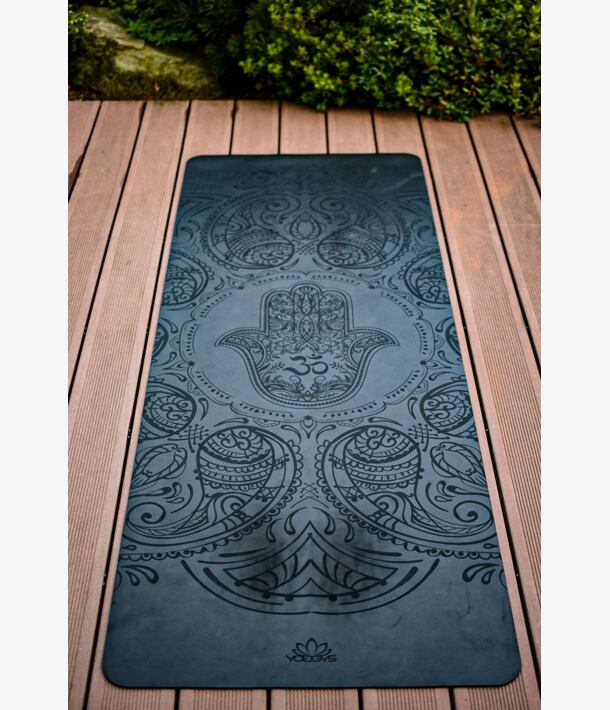 profesionální jógová podložka z přírodní gumy ALL YOGA MAT černá HAMSA BLACK
