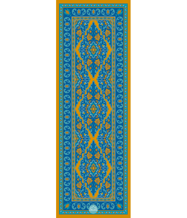 jógová podložka orientální koberec na jógu v barvě petrolejová