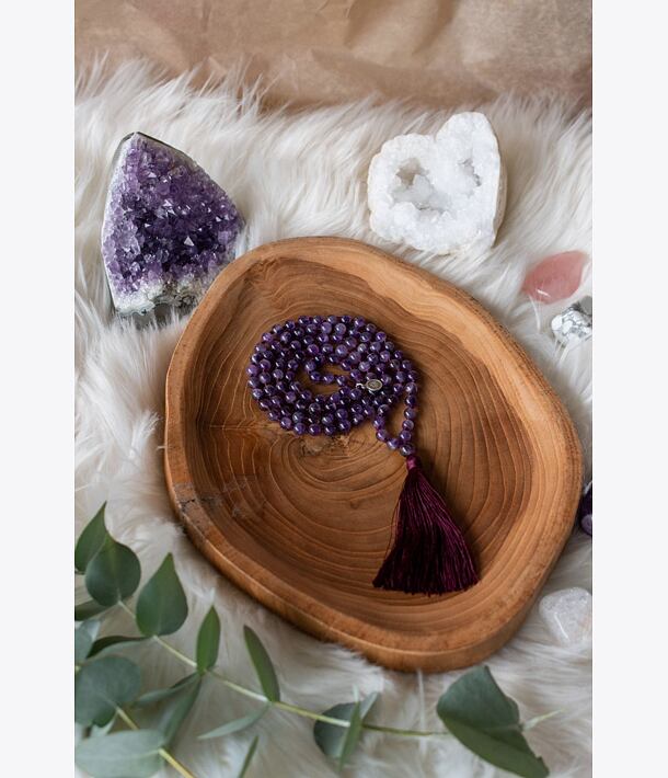 Meditační mala - ametyst