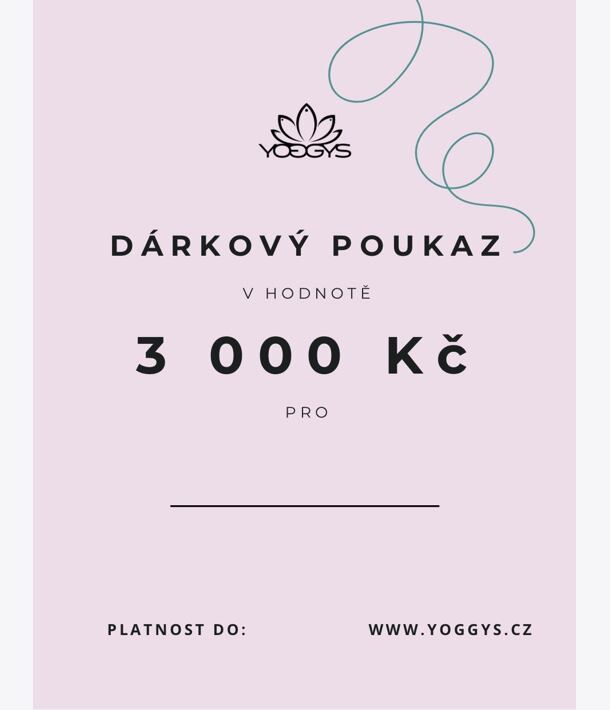 Dárkový poukaz v hodnotě 3000 Kč