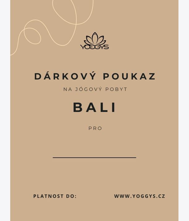 Dárkový voucher na pobyt s jógou na Bali