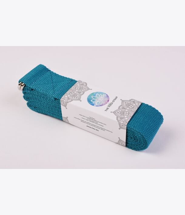 YOGGYS - STRETCHING STRAP jógový popruh [PETROLEJOVÁ]