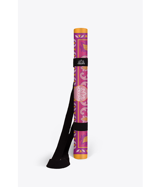 podložka na jógu ve stylu orientálního koberce v barvě bordó