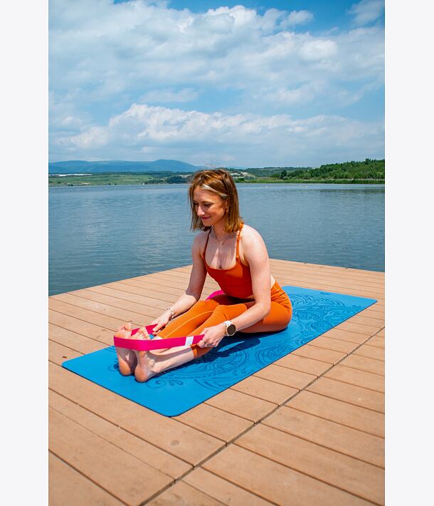 YOGGYS Pásek na jógu PURPUROVÁ