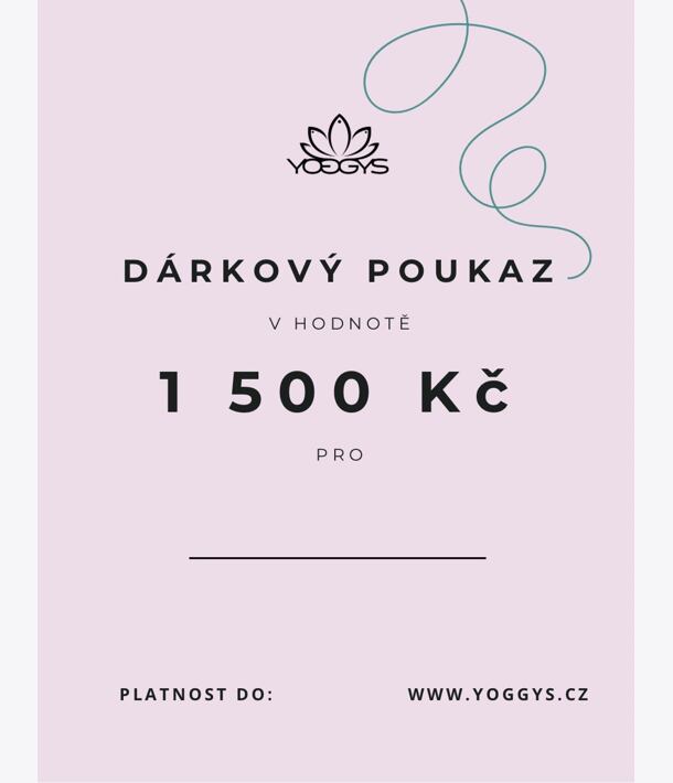 Dárkový poukaz v hodnotě 1500 Kč