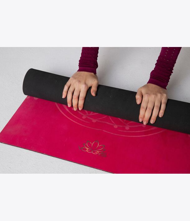 YOGGYS [HAMSA GYPSY SOUL] růžová designová jógová podložka s HAMSOU,