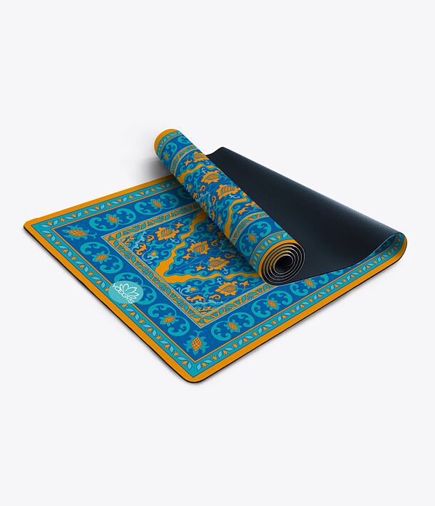  jógová podložka orientální koberec na jógu v barvě petrolejová