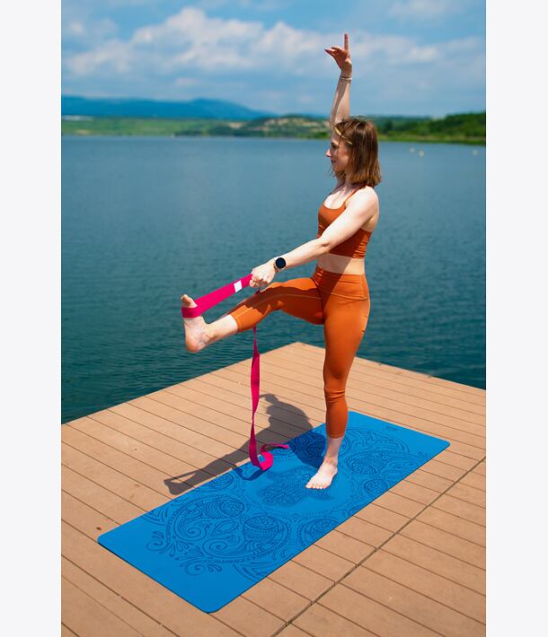 YOGGYS Pásek na jógu PURPUROVÁ