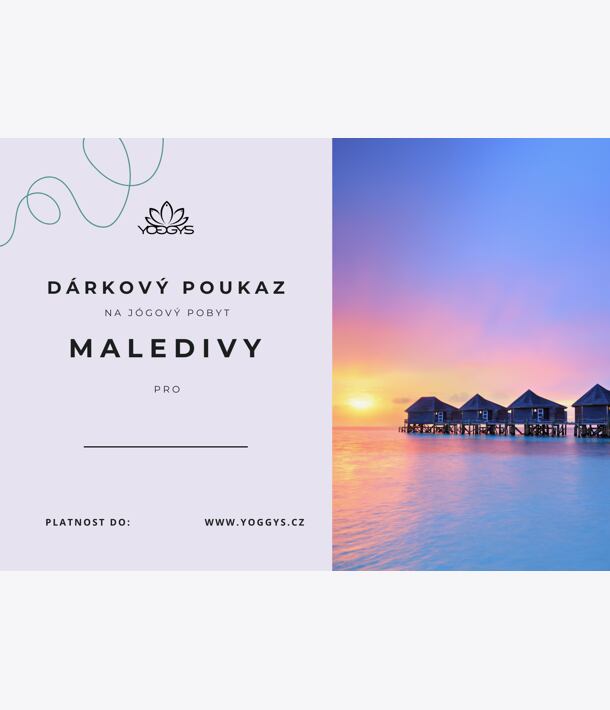 dárkový voucher na pobyt s jógou na Maledivách