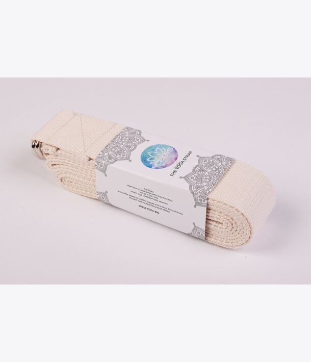 YOGGYS - STRETCHING STRAP jógový popruh [KRÉMOVÁ]