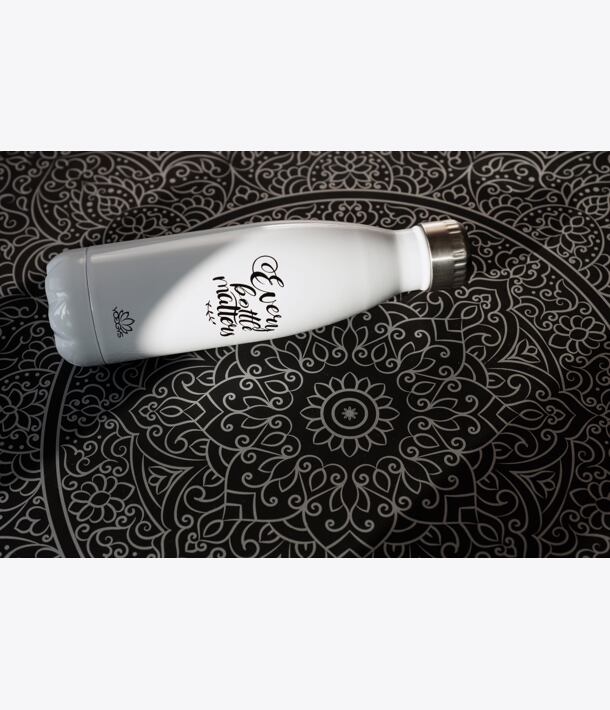 mandala silver, jógová podložka, profesionální podložka na jógu, jógamatka, black and white, černá a bílá, ying and yang