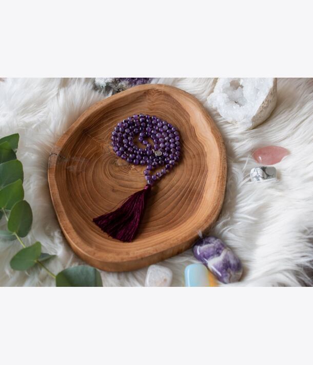 Meditační mala - ametyst